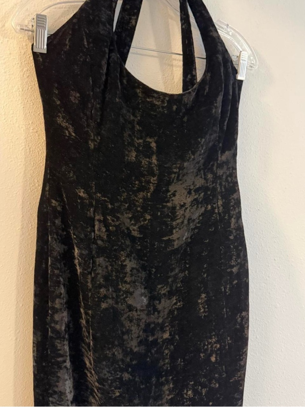 Jil Sander Black Velvet Halter Slip Dress